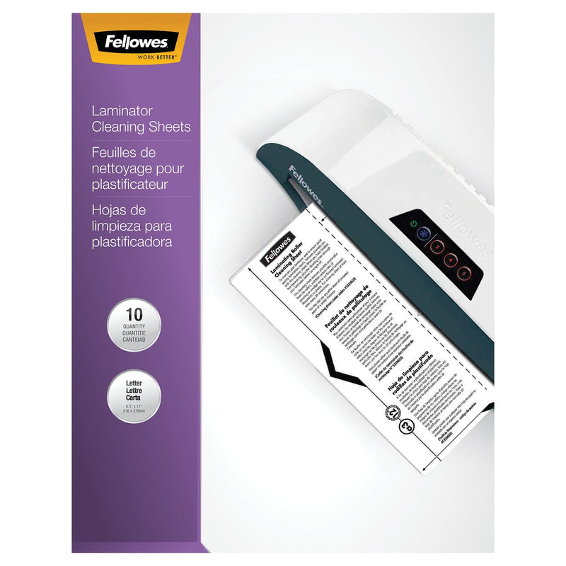 Fellowes Cardboard Laminator Cleaning & Carrier Sheets, Pack 10