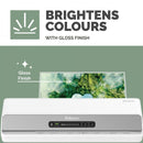 Fellowes RECYCLED CONTENT A6 80 Micron Per Side (160 micron total) Laminating Pouches, Gloss, Pack 100