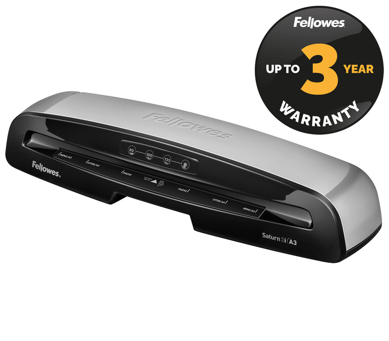 Fellowes Saturn 3i 125 A3 Office Laminator: 80 - 125 Micron Pouches, 1-Minute Warm-up