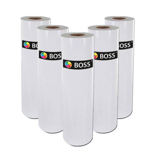 BOSS Linen Effect OPP Laminating Film, 50 Micron-77mm Core-Length 500m-Width 315mm