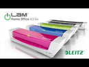 Leitz iLam A4 Home Office Laminator: 80 - 125 Micron Pouches, 3-Minute Warm-up