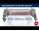 GBC Catena 35 A3 Heavy Duty Roll Laminator: 42.5 - 250 Micron Film, 8-Minute Warm-up, Superfast Speed