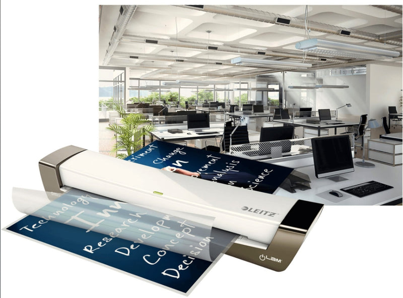Leitz iLam A3 Office Laminator: 80 - 125 Micron Pouches, 1-Minute Warm-up